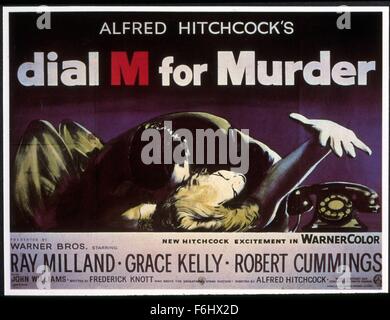 1954, Film Title: DIAL M FOR MURDER, Director: ALFRED HITCHCOCK, Studio: WARNER. (Credit Image: SNAP) Stock Photo