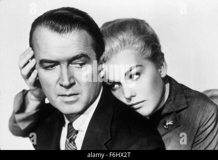 1958, Film Title: VERTIGO, Director: ALFRED HITCHCOCK, Studio: PARAMOUNT, Pictured: ALFRED HITCHCOCK, KIM NOVAK. (Credit Image: SNAP) Stock Photo