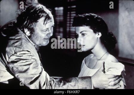 1949, Film Title: BRIBE, Director: ROBERT Z LEONARD, Pictured: AVA GARDNER, CHARLES LAUGHTON. (Credit Image: SNAP) Stock Photo