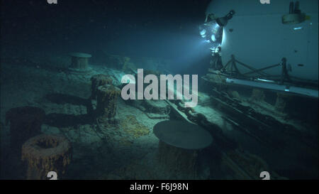 Mar 31, 2003; Hollywood, CA, USA; Underwater shot of the Titanic from the family documentary ''Ghosts of the Abyss'' directed by James Cameron. Stock Photo