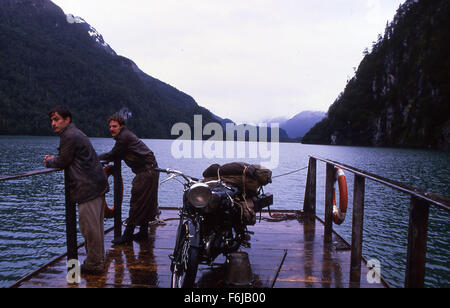 RELEASE DATE: September 24, 2004. MOVIE TITLE: The Motorcycle Diaries. STUDIO: FilmFour. PLOT: The dramatization of a motorcycle road trip Che Guevara went on in his youth that showed him his life's calling. PICTURED: . Stock Photo