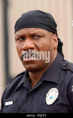 RELEASE DATE: March 19, 2004. MOVIE TITLE: Dawn of the Dead. STUDIO: Strike Entertainment. PLOT: A nurse, a policeman, a young married couple, a salesman, and other survivors of a worldwide plague that is producing aggressive, flesh-eating zombies, take refuge in a mega Midwestern shopping mall. PICTURED: VING RHAMES stars as Kenneth. Stock Photo