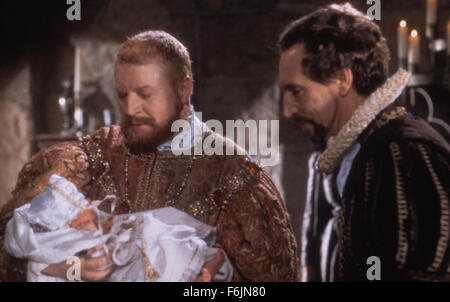 RELEASE DATE: 2000. MOVIE TITLE: The Prince and the Pauper. STUDIO: HCC Happy Crew Company. PLOT: . PICTURED: JONATHAN HYDE as Lord Hertford and ALAN BATES as King Henry VIII. Stock Photo