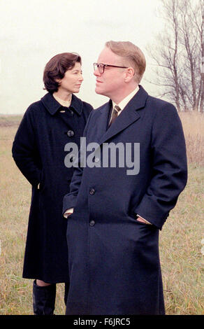 PHILIP SEYMOUR HOFFMAN, July 23, 1967- Feb 2, 2014, was and American actor who won a best actor Academy Award for his role in 'Capote'. Hoffman was found dead of an apparent drug overdose in his Manhattan apartment.   PICTURED: Movie Still - RELEASE DATE: February 3, 2006. MOVIE TITLE: Capote. STUDIO: A-Line Pictures. PLOT: T. Capote (Hoffman), while doing research for his book 'In Cold Blood', an account of the murder of a Kansas family, the writer develops a close relationship with P. Smith, one of the killers. PICTURED: PHILIP SEYMOUR HOFFMAN as Capote and CATHERINE KEENER as N. H. Lee. (Cr Stock Photo