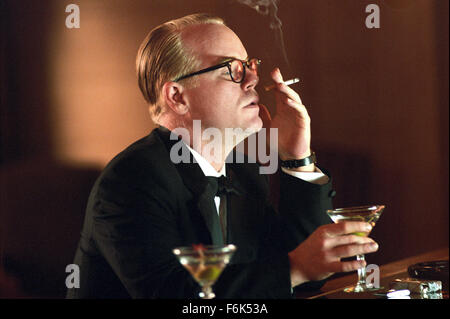 PHILIP SEYMOUR HOFFMAN, July 23, 1967- Feb 2, 2014, was and American actor who won a best actor Academy Award for his role in 'Capote'. Hoffman was found dead of an apparent drug overdose in his Manhattan apartment.   PICTURED: Movie Still - RELEASE DATE: February 3, 2006. MOVIE TITLE: Capote. STUDIO: A-Line Pictures. PLOT: T. Capote (Hoffman), during his research for his book In Cold Blood, an account of the murder of a Kansas family, the writer develops a close relationship with P. Smith, one of the killers. PICTURED: PHILIP SEYMOUR HOFFMAN as Capote. (Credit Image: c A-Line Pictures/Enterta Stock Photo