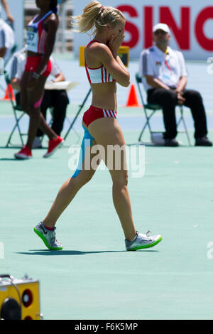 Ivona Dadic of Austria,Heptathlon,IAAF World Junior Athletics Championships, 2012 in Barcelona, Spain. Stock Photo