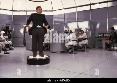 RELEASE DATE: June 24, 1987. MOVIE TITLE: Spaceballs. STUDIO: MGM. PLOT: Planet Spaceball's President Skroob sends Lord Dark Helmet to steal Planet Druidia's abundant supply of air to replenish their own, and only Lone Starr can stop them. PICTURED: MEL BROOKS as President Scroob. Stock Photo