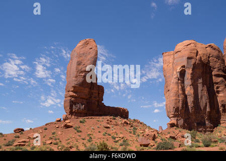The Thumb rock formation, Monument Valley Stock Photo