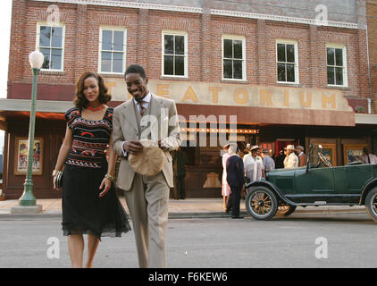 RELEASE DATE: August 25, 2006. MOVIE TITLE: Idlewild. STUDIO: Atlas Entertainment. PLOT: A musical set in the Prohibition-era American South, where a speakeasy performer and club manager Rooster must contend with gangsters who have their eyes on the club while his piano player and partner Percival must choose between his love, Angel or his obligations to his father. PICTURED: ANDRE BENJAMIN as Percival and PAULA PATTON as Angel. Stock Photo