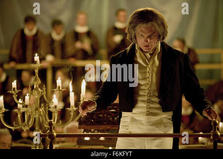 RELEASE DATE: November 10, 2006. MOVIE TITLE: Copying Beethoven. STUDIO: Metro-Goldwyn-Mayer (MGM). PLOT: A fictionalized account of the last year of Beethoven's life. PICTURED: ED HARRIS as Ludwig van Beethoven. Stock Photo