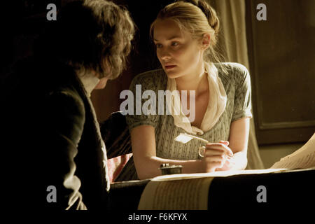 RELEASE DATE: November 10, 2006. MOVIE TITLE: Copying Beethoven. STUDIO: Metro-Goldwyn-Mayer (MGM). PLOT: A fictionalized account of the last year of Beethoven's life. PICTURED: ED HARRIS as Ludwig van Beethoven and actress DIANE KRUGER as Anna Holtz. Stock Photo
