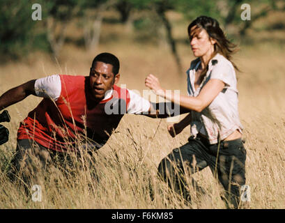 RELEASE DATE: January 12, 2007. MOVIE TITLE: Primeval - STUDIO: Hollywood Pictures. PLOT: A news team is sent to South Africa to capture and bring home a legendary 25-foot crocodile. Their difficult task turns potentially deadly when a warlord targets them for death. PICTURED: ORLANDO JONES as Steven Johnson, and BROOKE LANGTON as Aviva Masters. Stock Photo