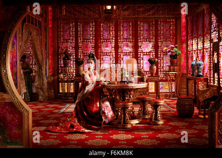 RELEASE DATE: January 12, 2007. MOVIE TITLE: Man cheng jin dai huang jin jia ('Curse of the Golden Flower') - STUDIO: Sony Pictures Classics. PLOT: During China's Tang dynasty the emperor has taken the princess of a neighboring province as wife. She has borne him two sons and raised his eldest. Now his control over his dominion is complete, including the royal family itself. PICTURED: GONG LI as Empress Phoenix. Stock Photo