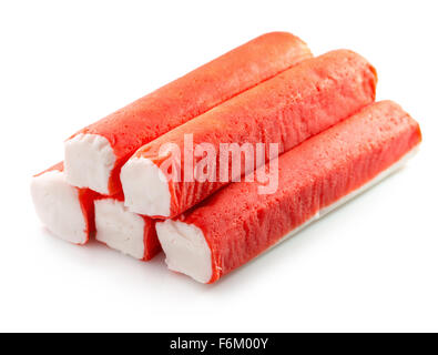 crab sticks isolated on the white background. Stock Photo