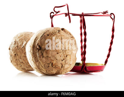 wine cork isolated on the white background. Stock Photo