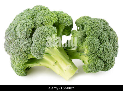 green broccoli isolated on the white background. Stock Photo