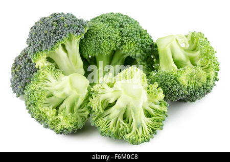 green broccoli isolated on the white background. Stock Photo