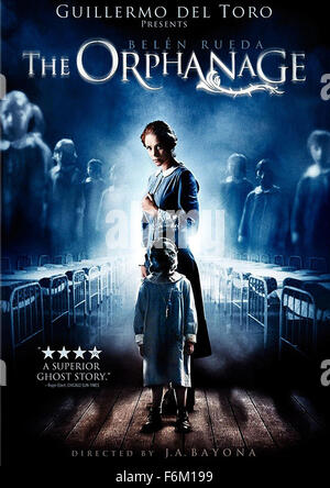 RELEASE DATE: 11 January 2008. MOVIE TITLE: The Orphanage. STUDIO: Picturehouse Entertainment. PLOT: A woman brings her family back to her childhood home, where she opens an orphanage for handicapped children. Before long, her son starts to communicate with an invisible new friend. PICTURED: Movie poster. Stock Photo