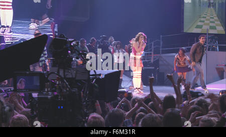 RELEASE DATE: February 01, 2008. MOVIE TITLE: Hannah Montana/Miley Cyrus: Best of Both Worlds Concert Tour. STUDIO: Walt Disney Pictures. PLOT: A 3-D concert film of the 2007 Hannah Montana/Miley Cyrus tour. PICTURED: MILEY CYRUS. Stock Photo