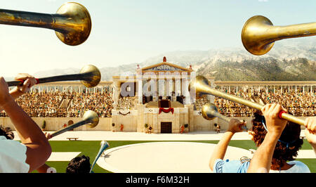 RELEASE DATE: February 1, 2008. MOVIE TITLE: Asterix at the Olympic Games aka Asterix aux jeux olympiques. STUDIO: Pathe Renn Productions. PLOT: Comedy about first Olympic Games in Rome. PICTURED: Scene of the film. Stock Photo