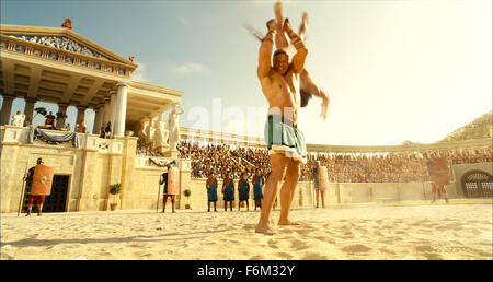 RELEASE DATE: February 1, 2008. MOVIE TITLE: Asterix at the Olympic Games aka Asterix aux jeux olympiques. STUDIO: Pathe Renn Productions. PLOT: Comedy about first Olympic Games in Rome. PICTURED: Scene of the film. Stock Photo