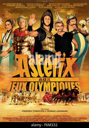 RELEASE DATE: February 1, 2008. MOVIE TITLE: Asterix at the Olympic Games aka Asterix aux jeux olympiques. STUDIO: Pathe Renn Productions. PLOT: Comedy about first Olympic Games in Rome. PICTURED: Movie Poster. Stock Photo