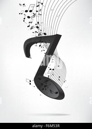 Abstract music backgroud with notes. Stock Vector