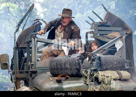 RELEASE DATE: May 22, 2008. MOVIE TITLE: Indiana Jones and the Kingdom of the Crystal Skull. STUDIO: Paramount. PLOT: Famed archaeologist/adventurer Dr. Henry 'Indiana' Jones is called back into action when he becomes entangled in a Soviet plot to uncover the secret behind mysterious artifacts known as the Crystal Skulls. PICTURED: HARRISON FORD as Indiana Jones. Stock Photo