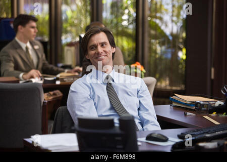 RELEASE DATE: 19 December 2008. MOVIE TITLE: Yes Man. STUDIO: Village Roadshow Pictures. PLOT: A guy challenges himself to say 'yes' to everything for an entire year. PICTURED: JIM CARREY as Carl Allen. Stock Photo