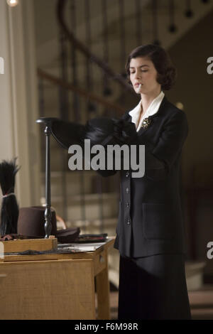 RELEASE DATE: September 18, 2009. MOVIE TITLE: Coco avant Chanel. STUDIO: Canal. PLOT: The story of Coco Chanel's rise from obscure beginnings to the heights of the fashion world. PICTURED: AUDREY TAUTOU as Gabrielle 'Coco' Chanel. Stock Photo