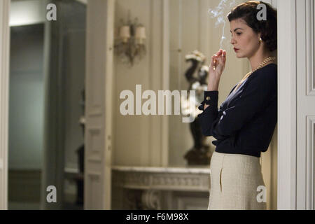 RELEASE DATE: September 18, 2009. MOVIE TITLE: Coco avant Chanel. STUDIO: Canal. PLOT: The story of Coco Chanel's rise from obscure beginnings to the heights of the fashion world. PICTURED: AUDREY TAUTOU as Gabrielle 'Coco' Chanel. Stock Photo