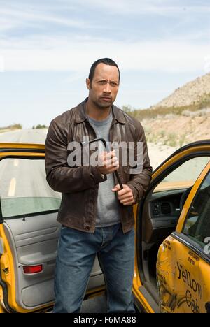 RELEASE DATE: 13 March 2009. TITLE: Race to Witch Mountain. STUDIO: Walt Disney Pictures. PLOT: A UFO expert enlists the help of a cabbie to protect two siblings with paranormal powers from the clutches of an organization that wants to use the kids for their nefarious plans. PICTURED: DWAYNE JOHNSON as Jack Bruno. Stock Photo