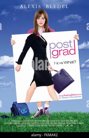 RELEASE DATE: August 21, 2009. MOVIE TITLE: Post Grad. STUDIO: Fox Atomic. PLOT: Ryden Malby graduates from college and is forced to move back into her childhood home with her eccentric family, while she attempts to find a job, the right guy, and just a hint of where her life is headed. PICTURED: ALEXIS BLEDEL as Ryden Malby. Stock Photo