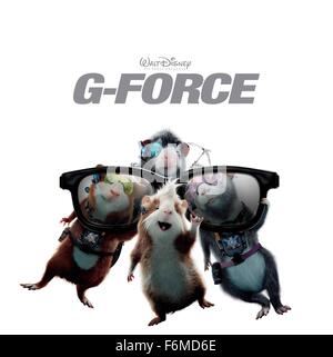 RELEASE DATE: July 24, 2009. MOVIE TITLE: G-Force. STUDIO: Walt Disney Pictures. PLOT: The story is about a team of trained secret agent guinea pigs that takes on a mission for the US government. A specially trained squad of guinea pigs is dispatched to stop a diabolical billionaire, who plans to taking over the world with household appliances. PICTURED: . Stock Photo