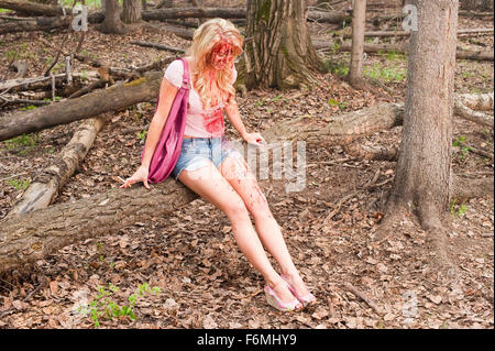 RELEASE DATE: January 22, 2010. MOVIE TITLE: Tucker & Dale vs Evil. STUDIO: Eden Rock Media. PLOT: ucker & Dale are on vacation at their dilapidated mountain cabin when they are attacked by a group of preppy college kids. PICTURED: CHELAN SIMMONS as Chloe. Stock Photo