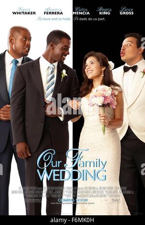 RELEASE DATE: March 12, 2010   TITLE: Our Family Wedding   STUDIO: Fox Searchlight Pictures   DIRECTOR: Rick Famuyiwa   PLOT: The weeks leading up to a young couple's wedding is comic and stressful, especially as their respective fathers (Whitaker and Mencia) try to lay to rest their feud.   PICTURED: Movie poster   (Credit Image: c Fox Searchlight Pictures/Entertainment Pictures) Stock Photo