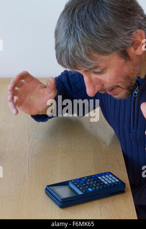 Man with surprised look on face Stock Photo