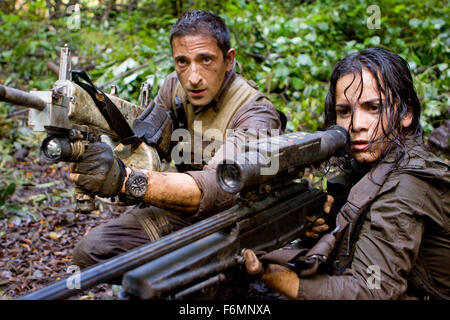 RELEASE DATE:  July 9, 2010. MOVIE TITLE: Predators. STUDIO: Sony Pictures. PLOT: A group of elite warriors are hunted by members of a merciless alien race known as Predators. PICTURED: ADRIEN BRODY as Royce and ALICE BRAGA as Isabelle. Stock Photo