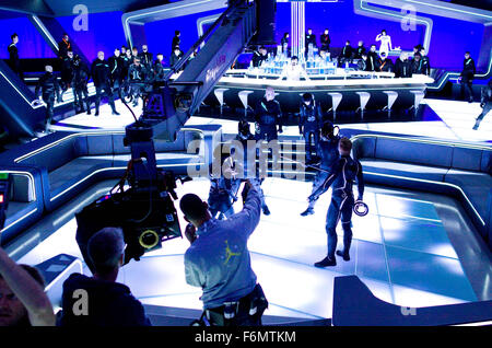 RELEASE DATE: December 17, 2010   MOVIE TITLE: TRON: Legacy   STUDIO: Walt Disney   DIRECTOR: Joseph Kosinski   PLOT: The son of a virtual world designer goes looking for his father and ends up inside the digital world that his father designed. He meets his father's creation turned bad and a unique ally who was born inside the digital domain of The Grid   PICTURED: Movie scene   (Credit Image: c Walt Disney/Entertainment Pictures) Stock Photo