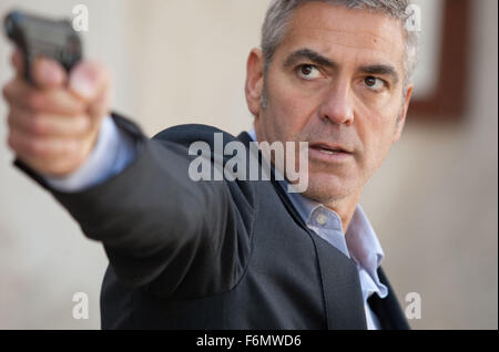 RELEASE DATE: September 1, 2010. MOVIE TITLE: The American. STUDIO: Focus Features. PLOT: An assassin hides out in Italy for one last assignment. PICTURED: GEORGE CLOONEY as Jack. Stock Photo