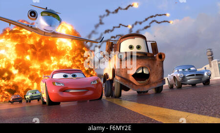 RELEASE DATE: June 24, 2011  MOVIE TITLE: Cars 2  STUDIO: Walt Disney Pictures  DIRECTORS: John Lasseter, Brad Lewis  PLOT: Racing star Lightning McQueen teams up with his best friend Mater for an international adventure as they go up against the world's fastest cars  PICTURED: (L-R) Grem (voice by Joe Mantegna), Acer (voice by Peter Jacobson), Siddeley (voice by Jason Isaacs), Lightning McQueen (voice by Owen Wilson), Mater (voice by Larry the Cable Guy), Finn McMissile (voice by Sir Michael Caine)  (Credit Image: c Walt Disney Pictures/Entertainment Pictures) Stock Photo