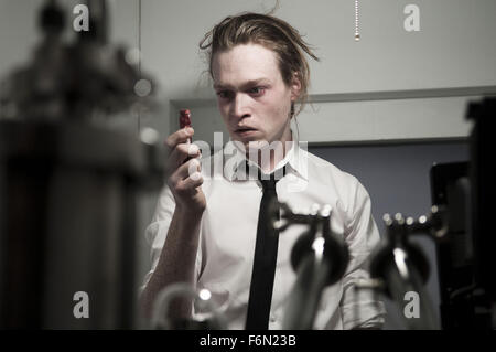 RELEASE DATE: 2012 MOVIE TITLE: Antiviral STUDIO: Rhombus Media DIRECTOR: Brandon Cronenberg PLOT: After becoming infected with the virus that killed superstar Hannah Geist, Syd March must unravel the mystery surrounding her death to save his own life. PICTURED: CALEB LANDRY JONES as Syd March (Credit: c Rhombus Media/Entertainment Pictures) Stock Photo