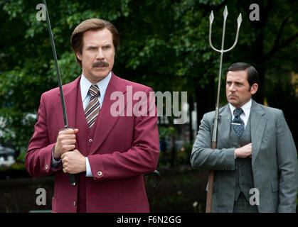 RELEASE DATE: December 20, 2013 TITLE: Anchorman 2: The Legend Continues STUDIO: Paramount Pictures DIRECTOR: Adam McKay PLOT: With the 70s behind him, San Diego's top rated newsman, Ron Burgundy, returns to take New York's first 24-hour news channel by storm PICTURED: WILL FERRELL as Ron Burgundy and STEVE CARELL as Brick Tamland (Credit: Paramount Pictures/Entertainment Pictures) Stock Photo