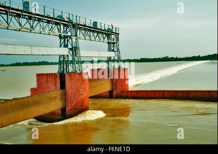 Anderson weir, randiha, Rondia, panagarh, west bengal, india, asia Stock Photo