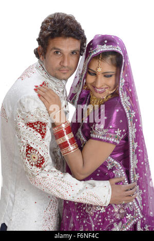 Indian bride bridegroom, Jodhpur, Rajasthan, India, Asia, MR#786 Stock Photo