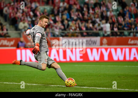 Wroclaw, Poland. 17th November, 2015. International Football friendly match: Poland v Czech Republic. In action Artur Boruc Credit:  Piotr Dziurman/Alamy Live News Stock Photo