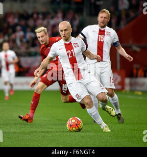 Wroclaw, Poland. 17th November, 2015. International Football friendly match: Poland v Czech Republic. In action Michal Pazdan Credit:  Piotr Dziurman/Alamy Live News Stock Photo