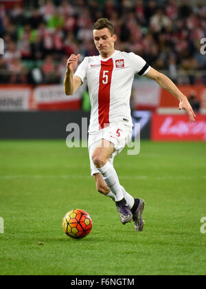 Wroclaw, Poland. 17th November, 2015. International Football friendly match: Poland v Czech Republic. In action Krzysztof Maczynski Credit:  Piotr Dziurman/Alamy Live News Stock Photo