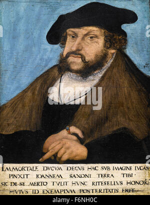 Lucas Cranach the Elder - Portrait of John the Steadfast, Elector of Saxony Stock Photo