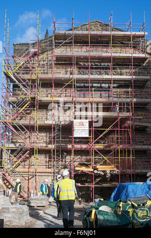 Restoration work in progress on Durham cathedral, Durham City, Co. Durham, England, UK Stock Photo